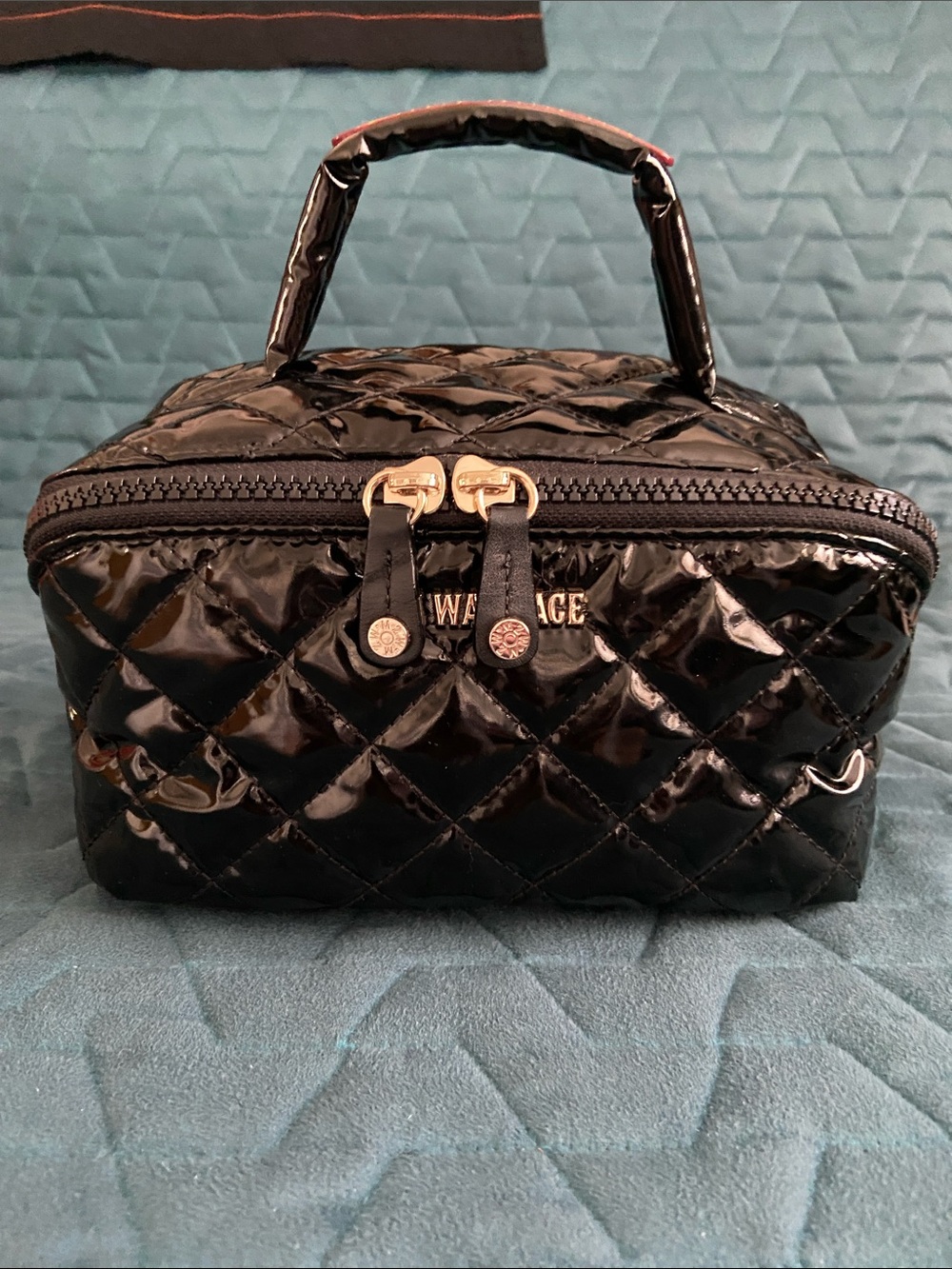 MZ Wallace Black Lacquer Metro Accordion Organizer